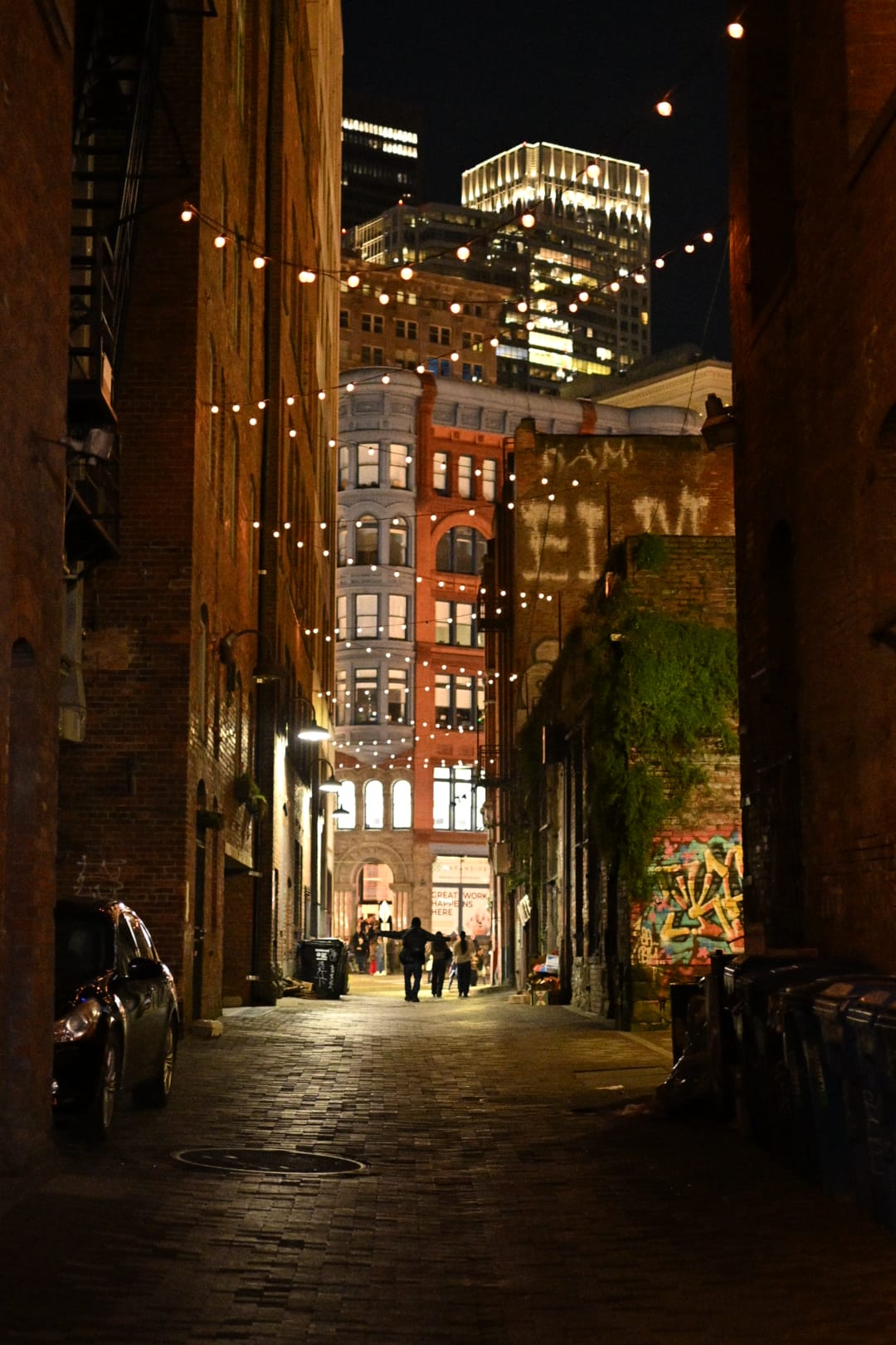 Seattle alley at night